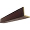 Ekena Millwork 2-Sided (L-beam) Knotty Pine Endurathane Faux Wood Ceiling Beam, Premium Cherry, 8"W x 4"H  x 20'L BMKP2C0080X040X240ZY - alternate 1